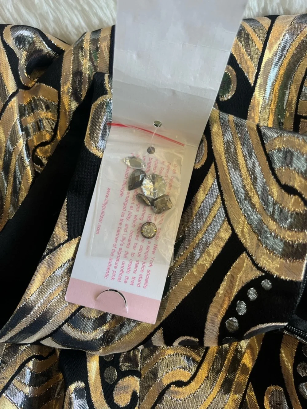 Lilly Pulitzer Black Gold Silver Embellished Sleeveless Blouse (NWT) - Picture 9 of 12